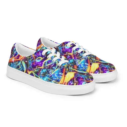 Mutant Nebula on a Men's Lace-Up Canvas Shoes