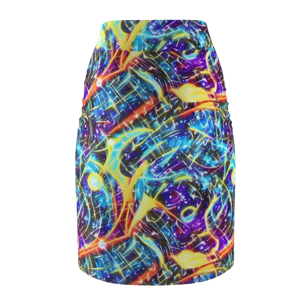 Mutant Nebula on Pencil Skirt — Back