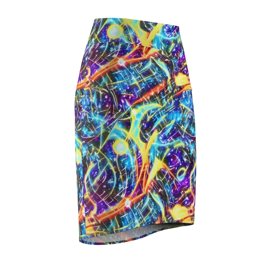 Mutant Nebula on Pencil Skirt — Front Side