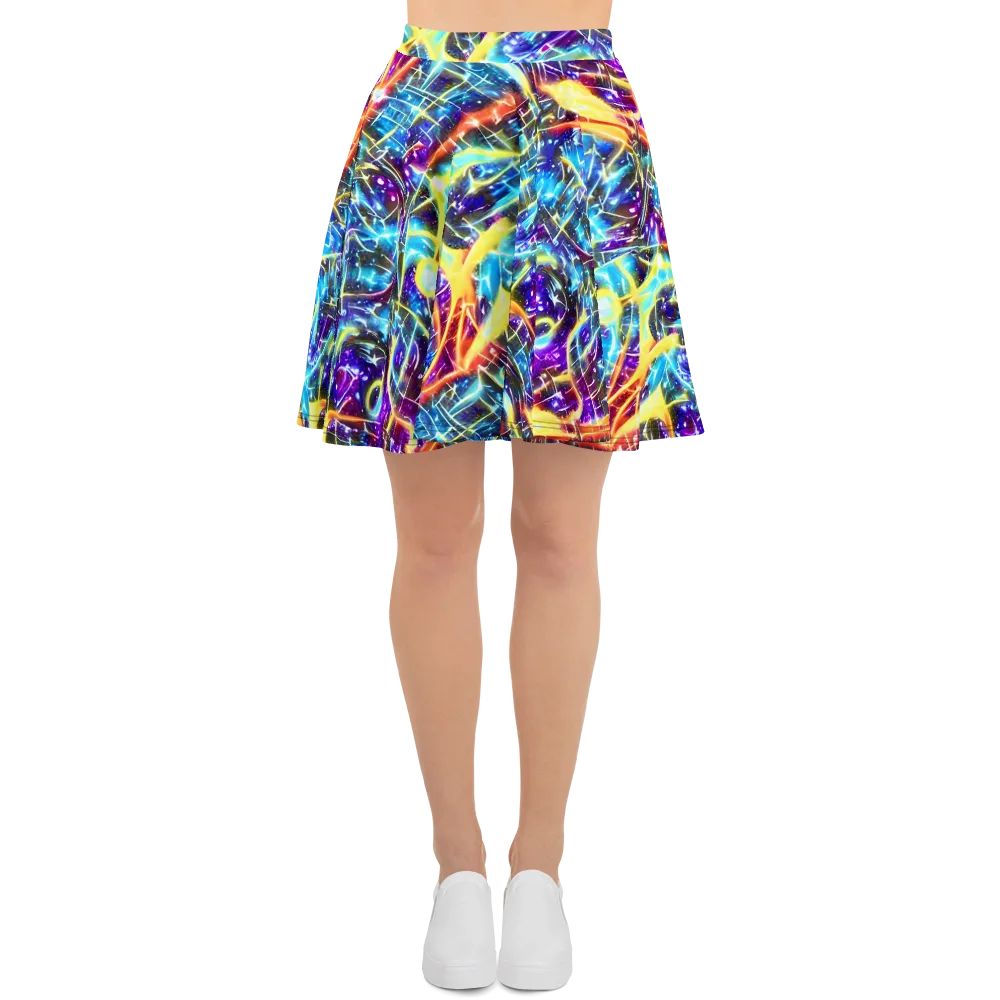 Mutant Nebula on Skater Skirt — Front
