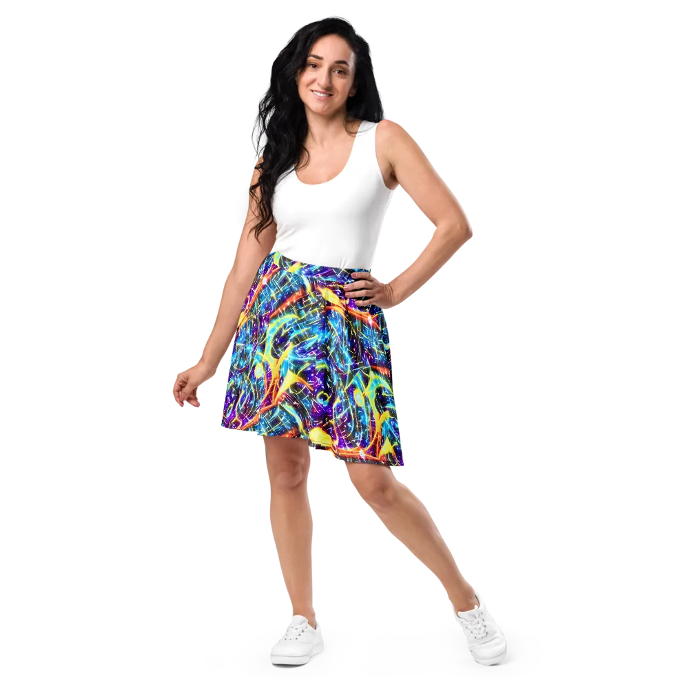 Mutant Nebula on Skater Skirt — Front