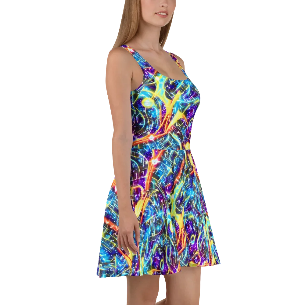 Mutant Nebula on Skater Dress — Right
