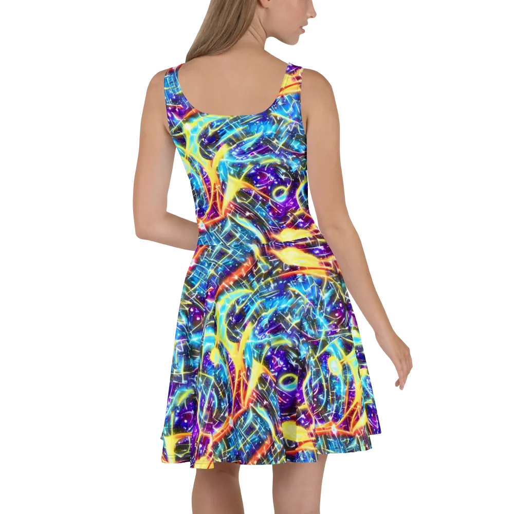 Mutant Nebula on Skater Dress — Back