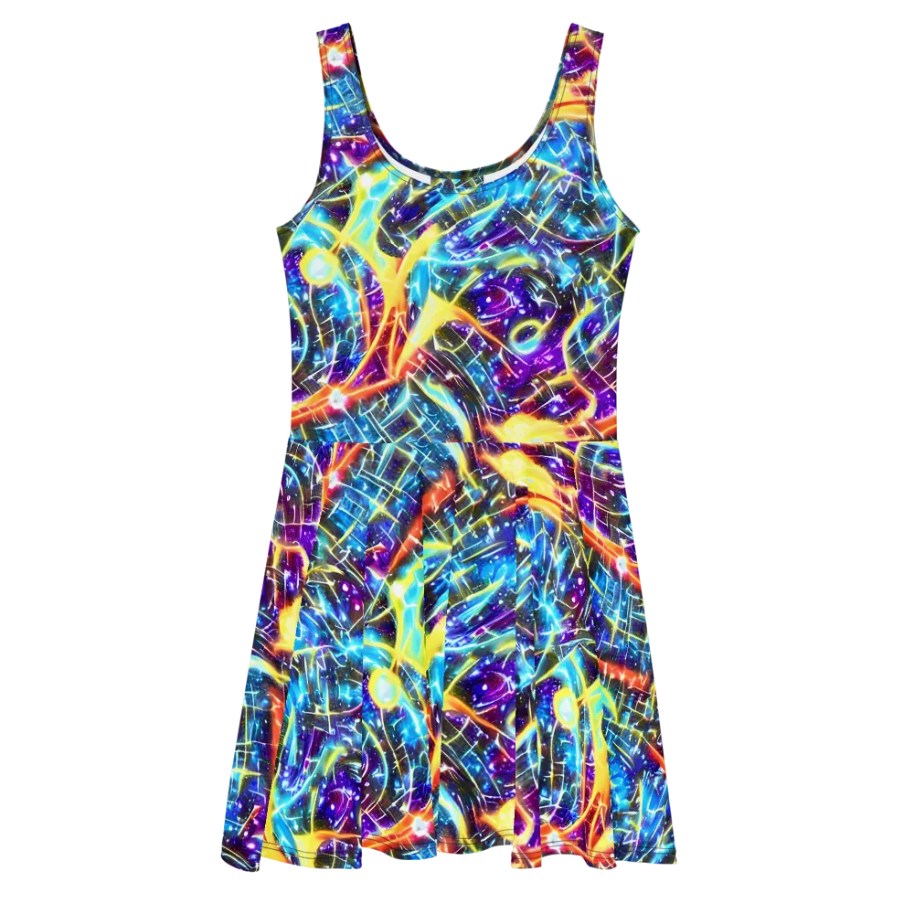 Mutant Nebula on Skater Dress — Front