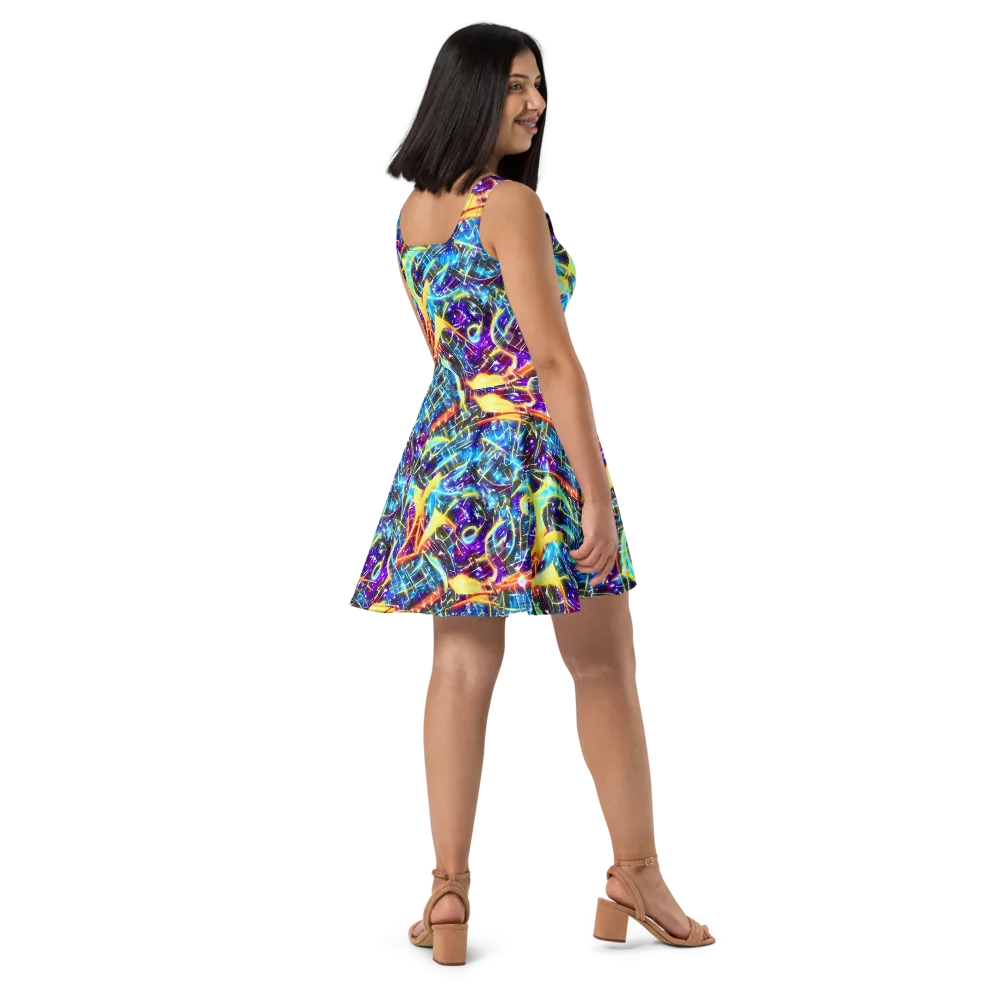 Mutant Nebula on Skater Dress — Right