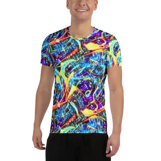 Mutant Nebula on a Men's Athletic T-Shirt