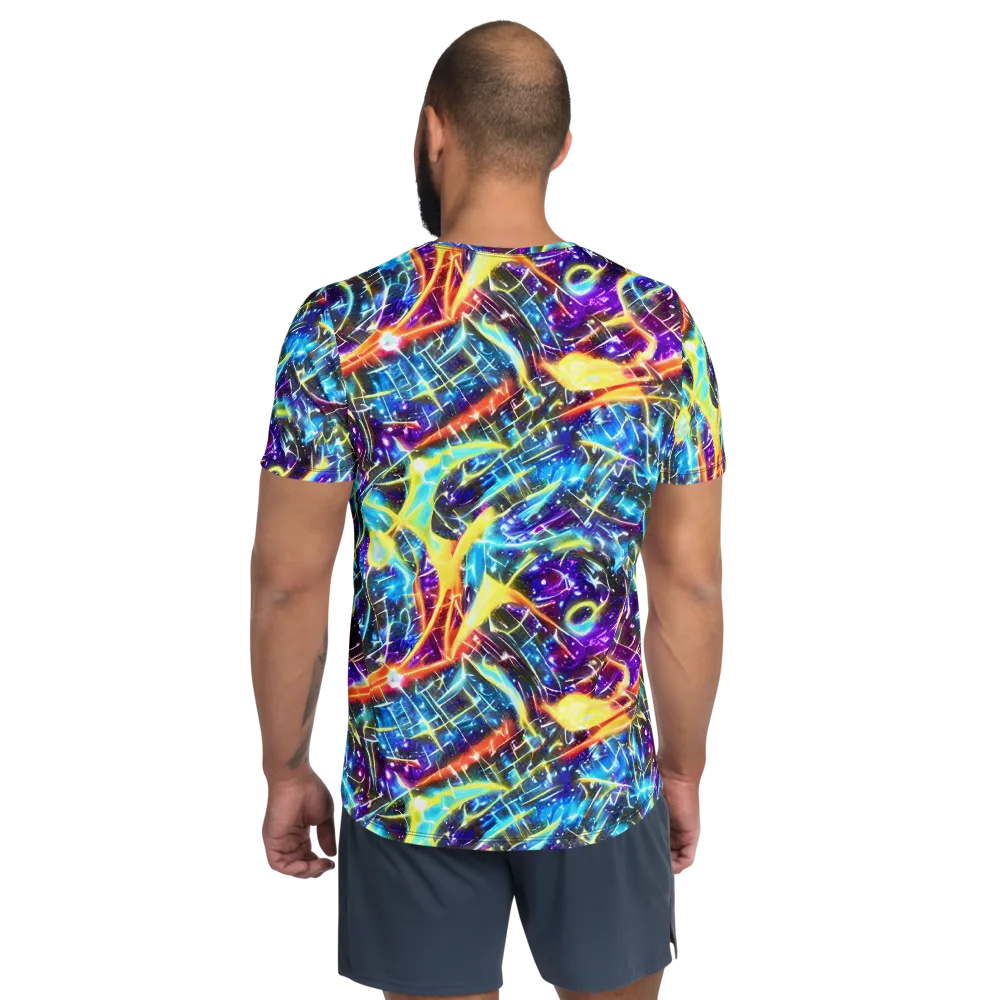 Mutant Nebula on Men's Athletic T-Shirt — Back