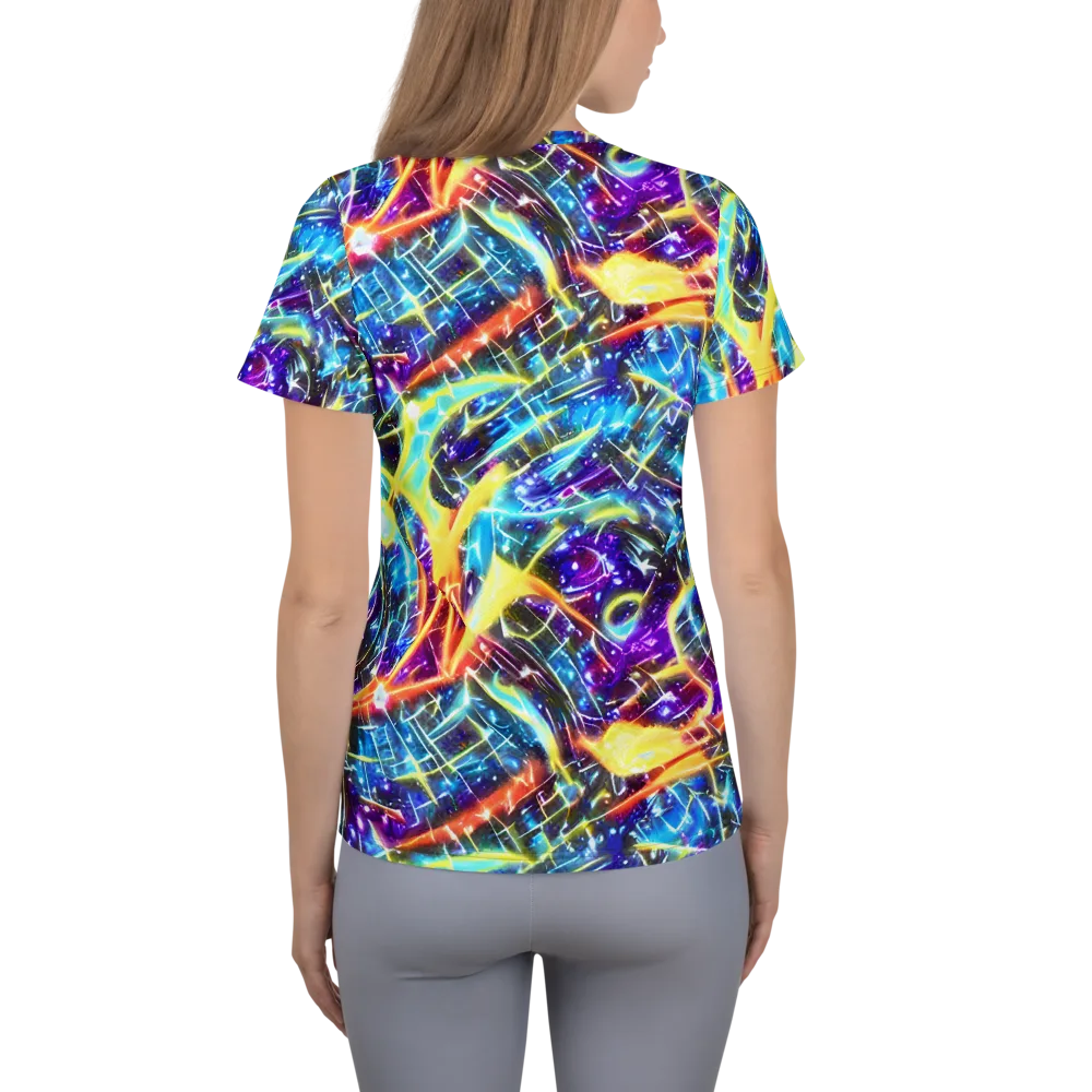 Mutant Nebula on Women's Athletic T-Shirt — Back