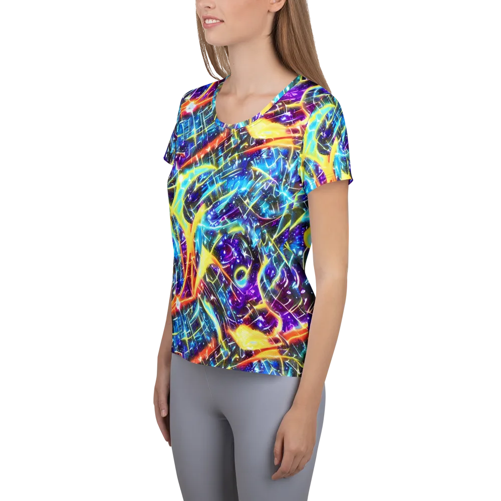 Mutant Nebula on Women's Athletic T-Shirt — Left