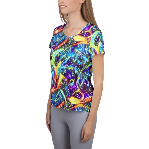 Mutant Nebula on a Women's Athletic T-Shirt
