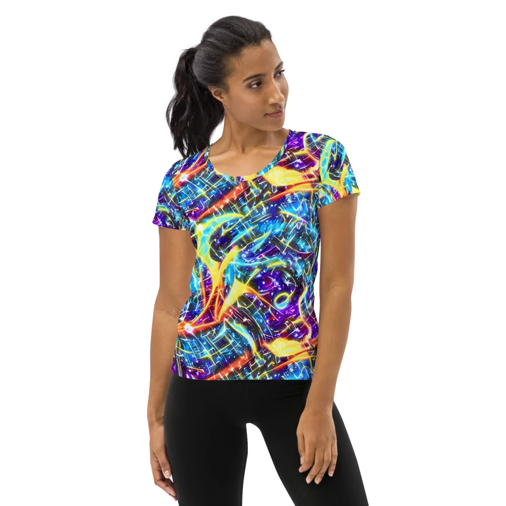 Mutant Nebula on Women's Athletic T-Shirt — Front
