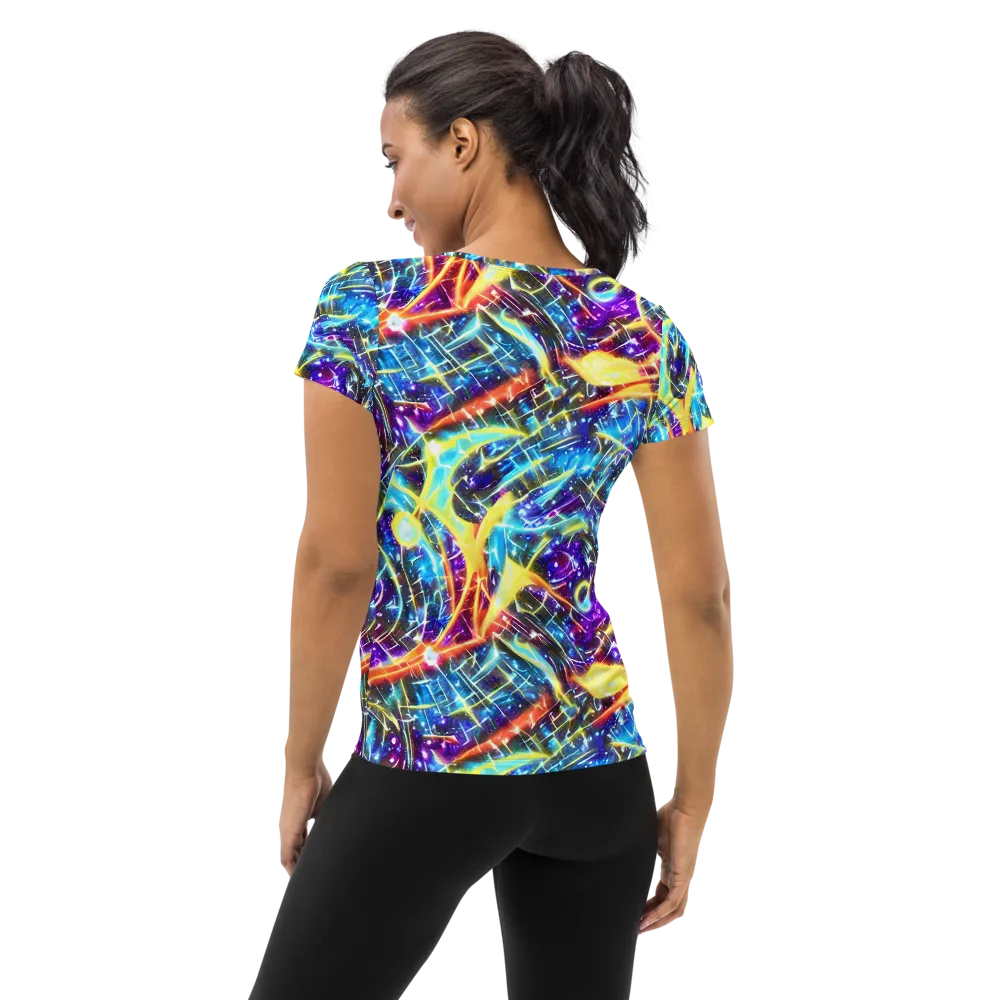 Mutant Nebula on Women's Athletic T-Shirt — Back
