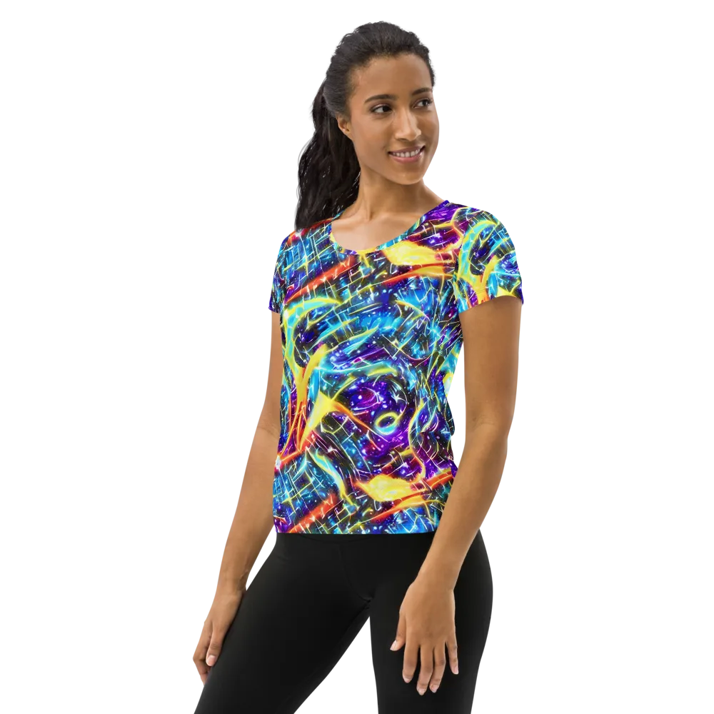Mutant Nebula on Women's Athletic T-Shirt — Left
