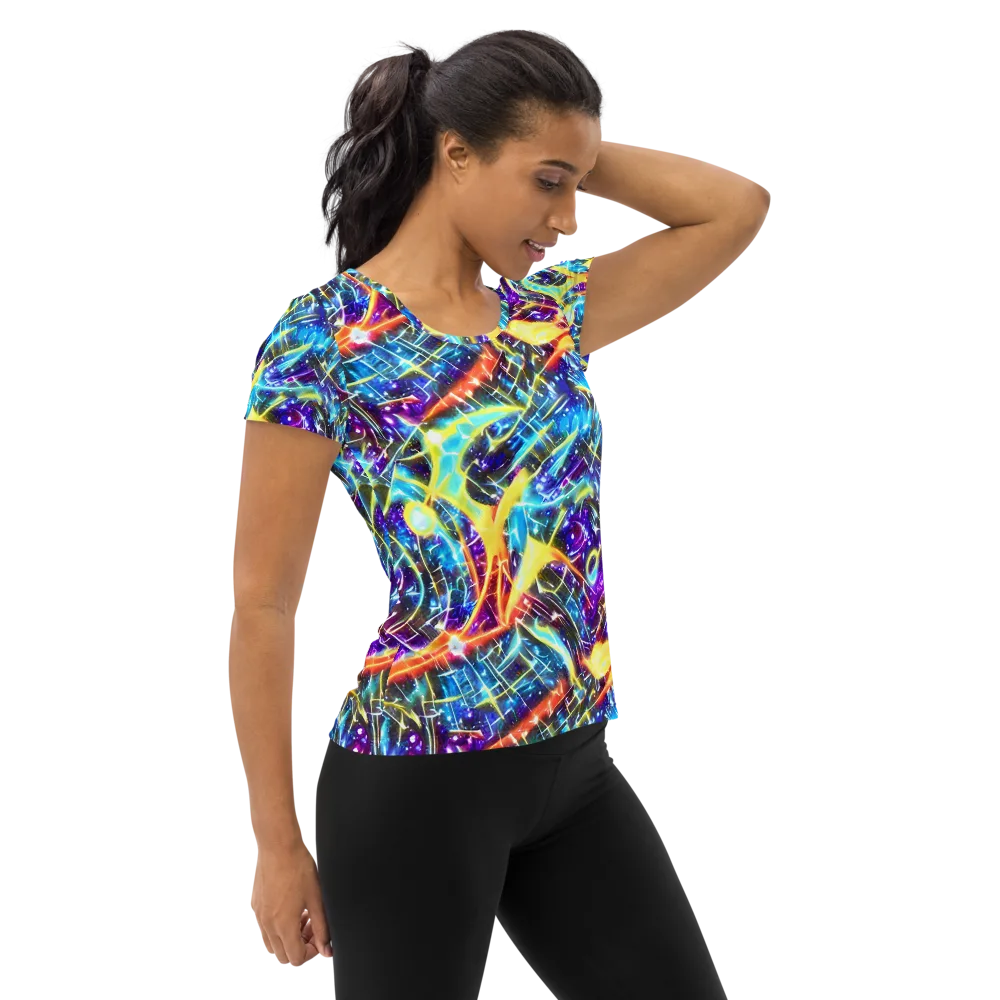 Mutant Nebula on Women's Athletic T-Shirt — Right