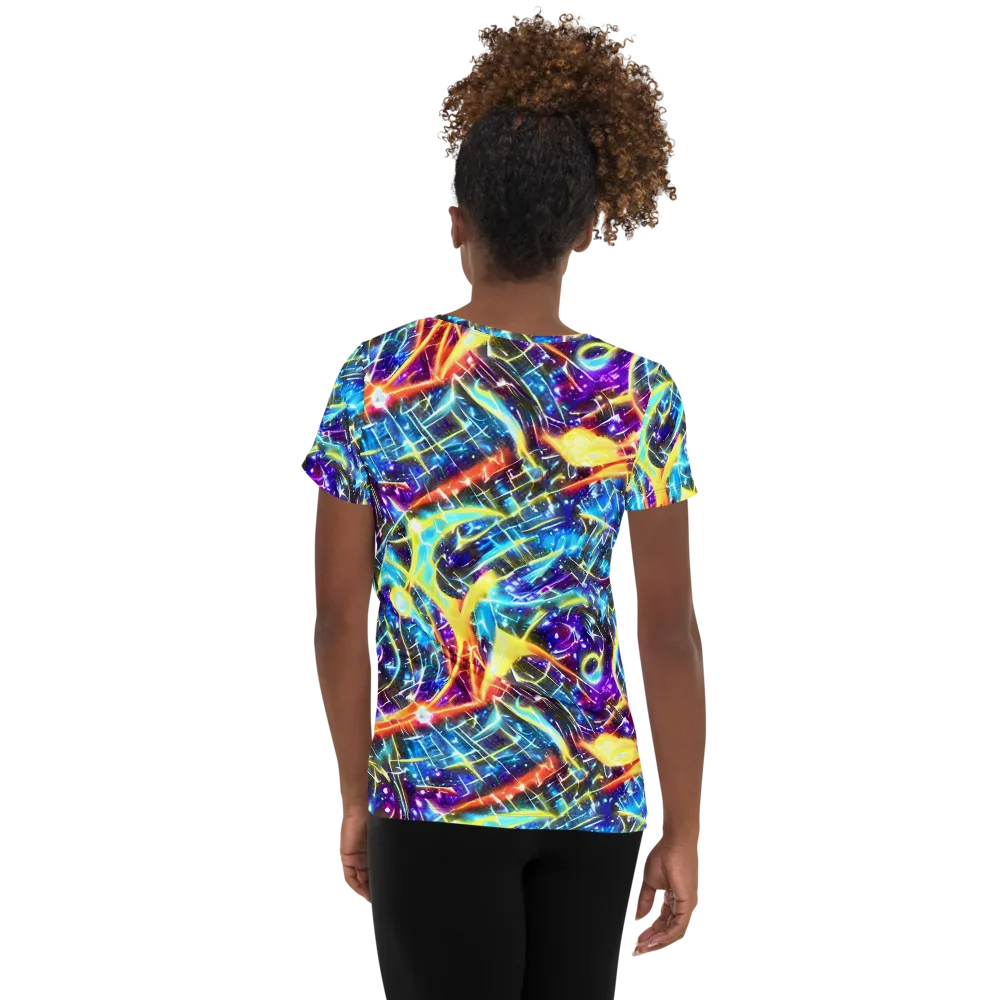 Mutant Nebula on Women's Athletic T-Shirt — Back