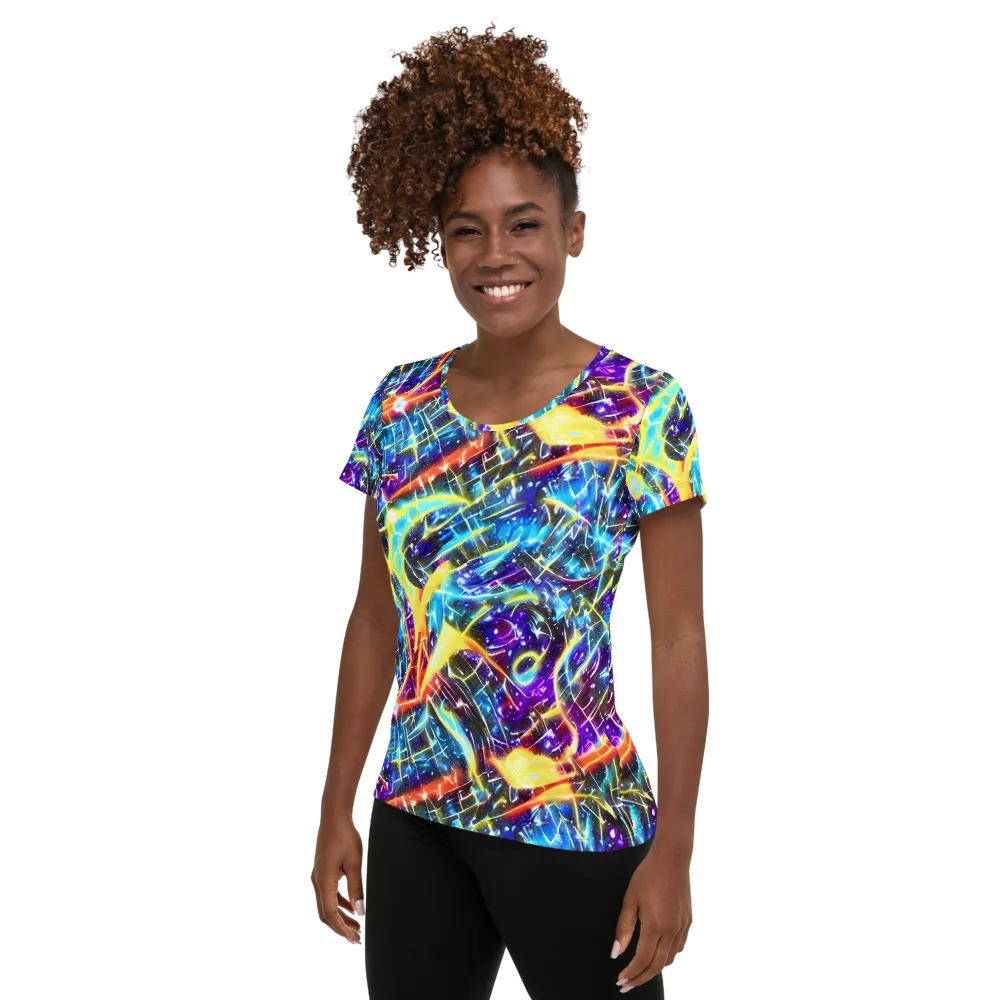 Mutant Nebula on Women's Athletic T-Shirt — Left