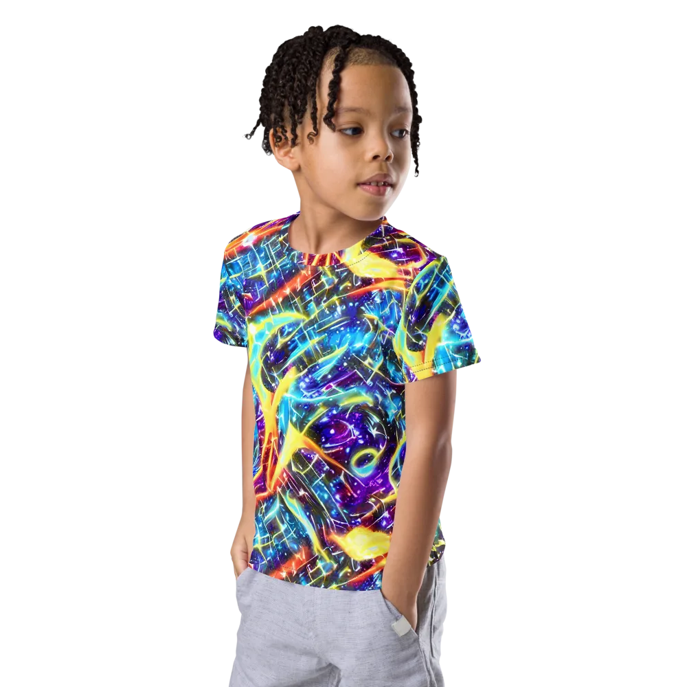 Mutant Nebula on Kids Crew Neck T-Shirt — Left Front