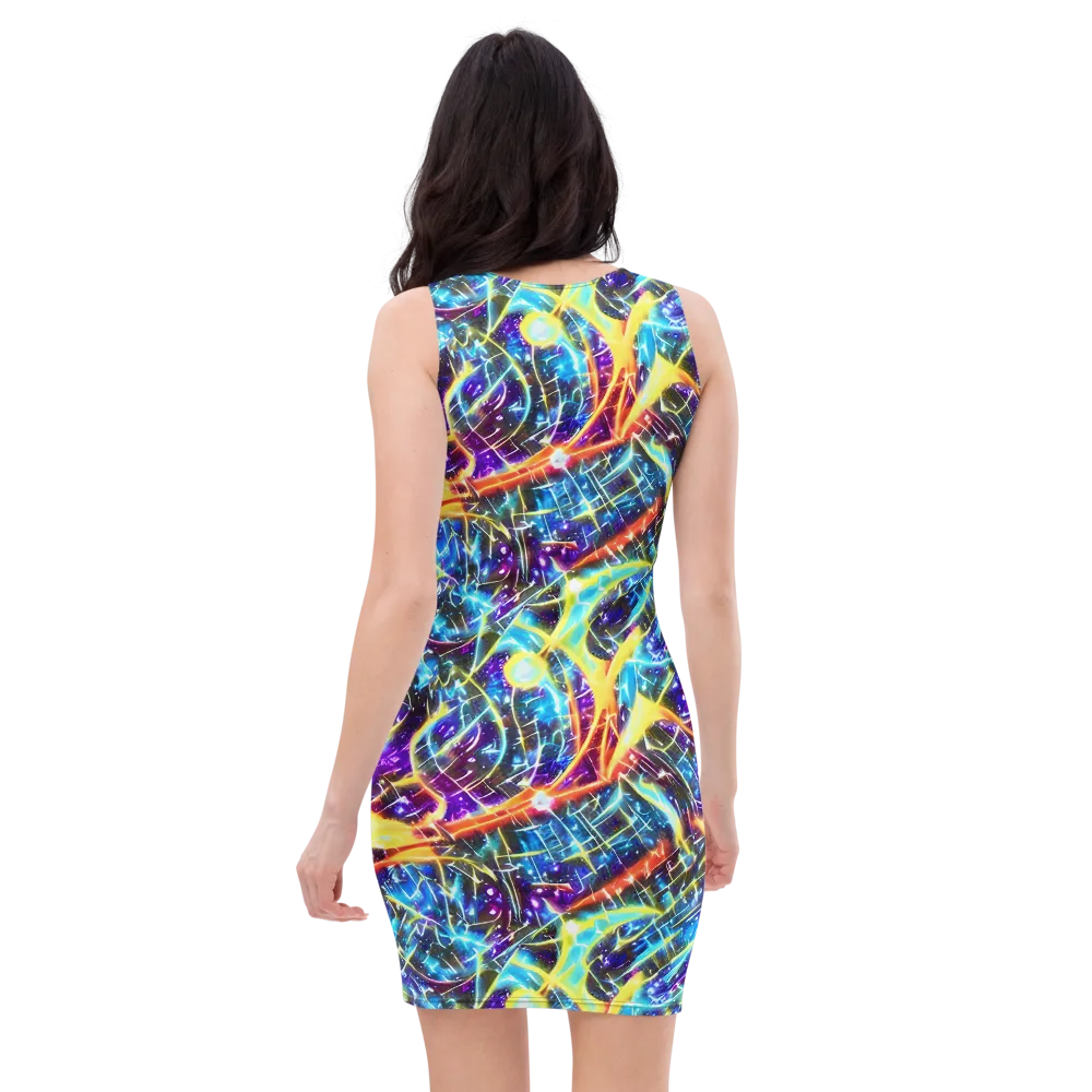 Mutant Nebula on Bodycon Dress — Back