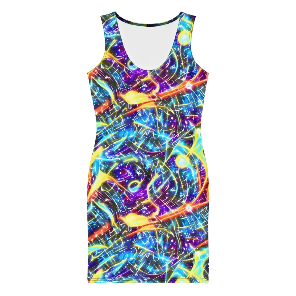 Mutant Nebula on Bodycon Dress — Front
