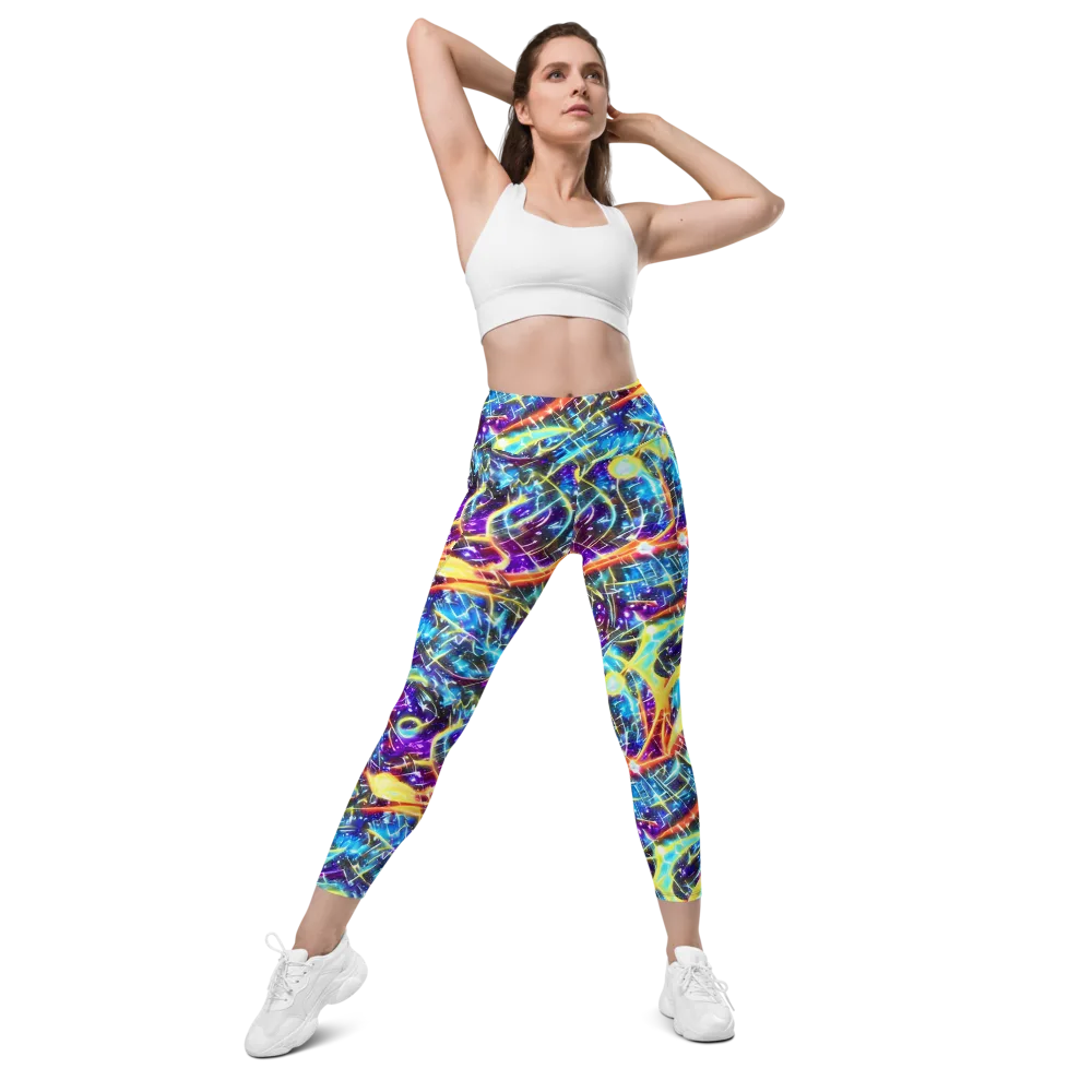 Mutant Nebula on Leggings with Pockets — Front