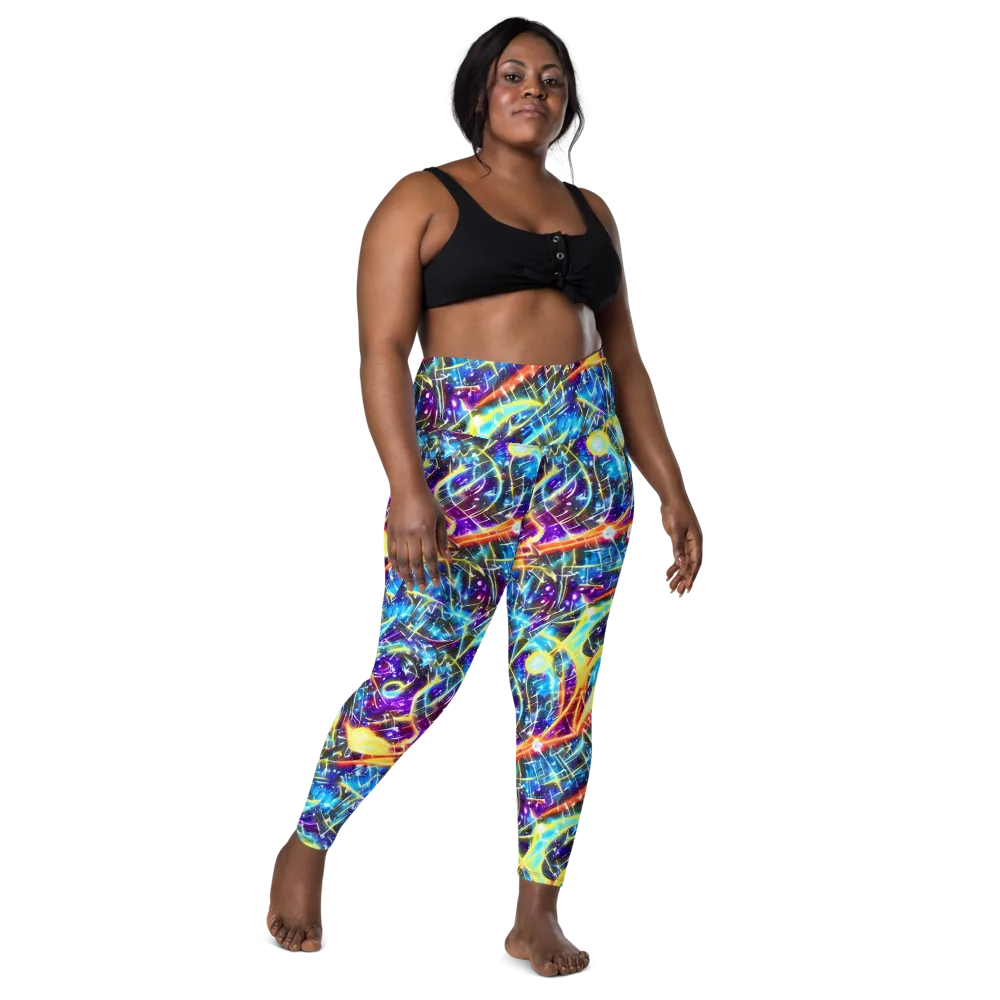 Mutant Nebula on Leggings with Pockets — Front