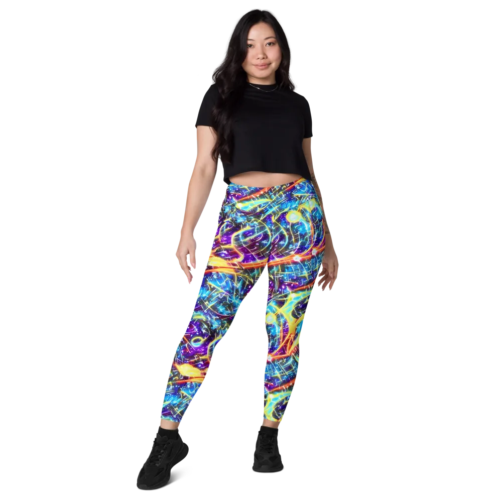 Mutant Nebula on Leggings with Pockets — Front
