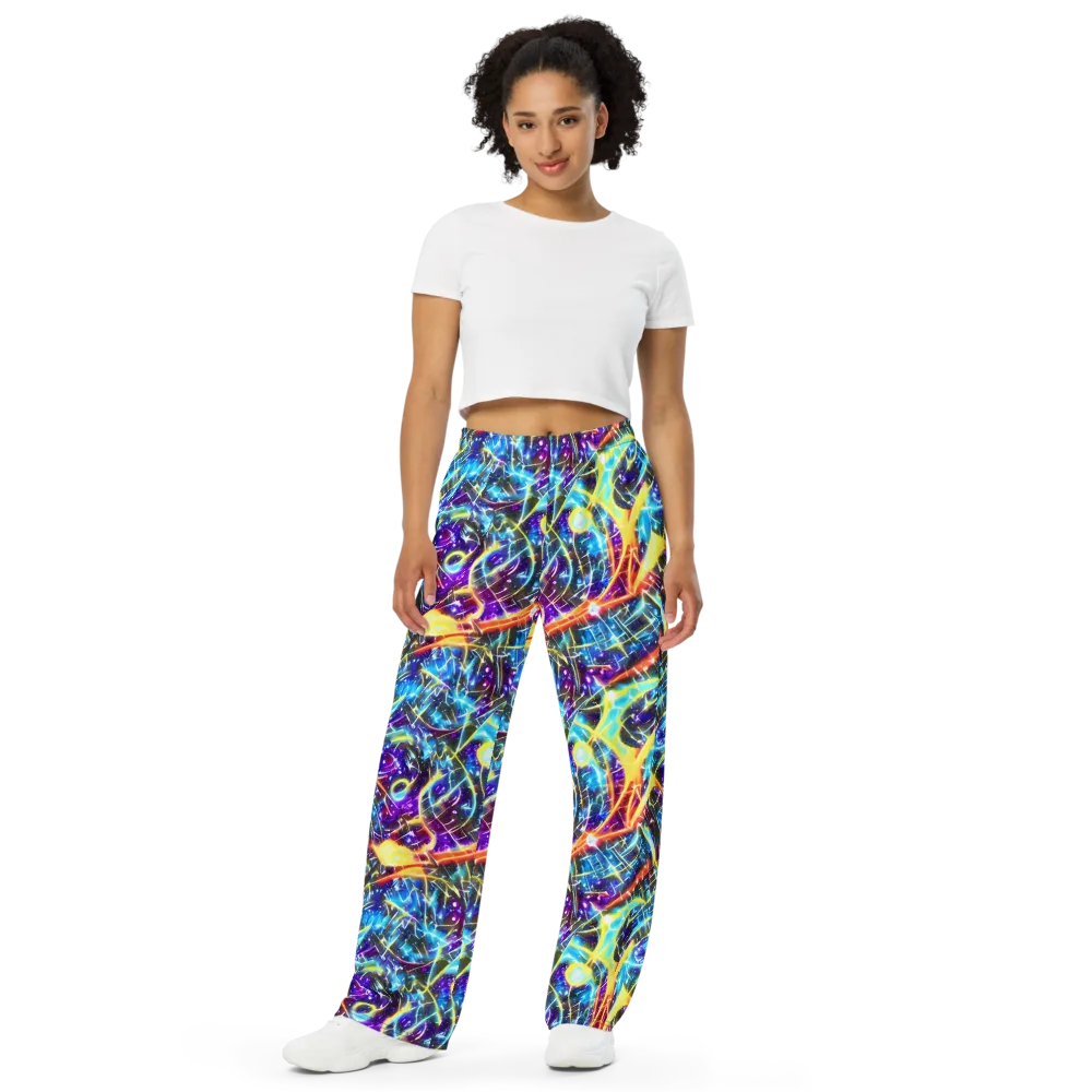 Mutant Nebula on Wide-Leg Pants — Front