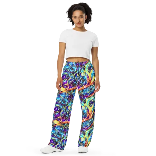 Mutant Nebula on a Wide-Leg Pants
