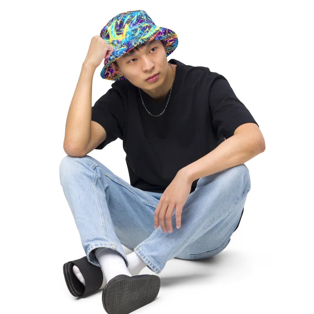 Mutant Nebula on Reversible Bucket Hat — Front 2 Inside