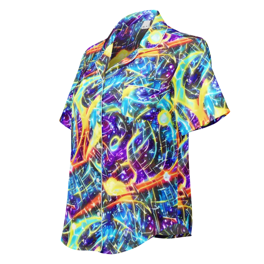 Mutant Nebula on Women's Short Sleeve Pajama Top — Left Front