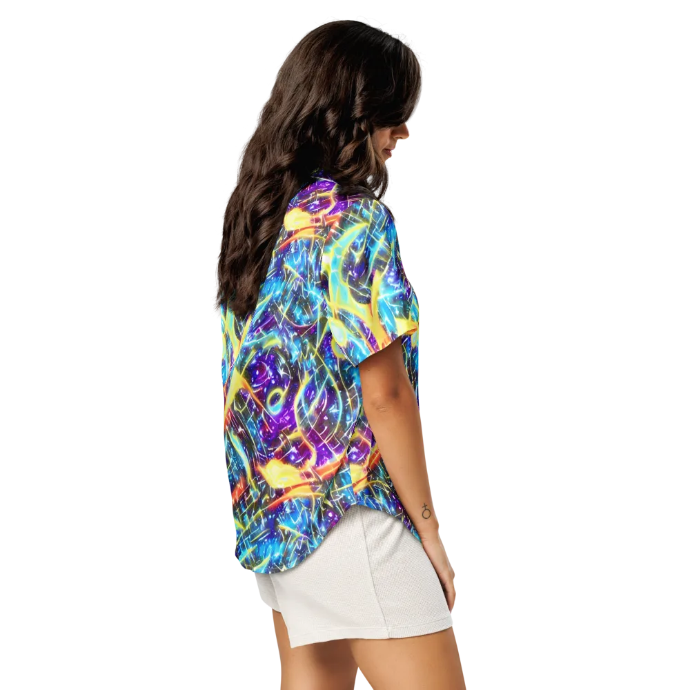 Mutant Nebula on Women's Short Sleeve Pajama Top — Right Back