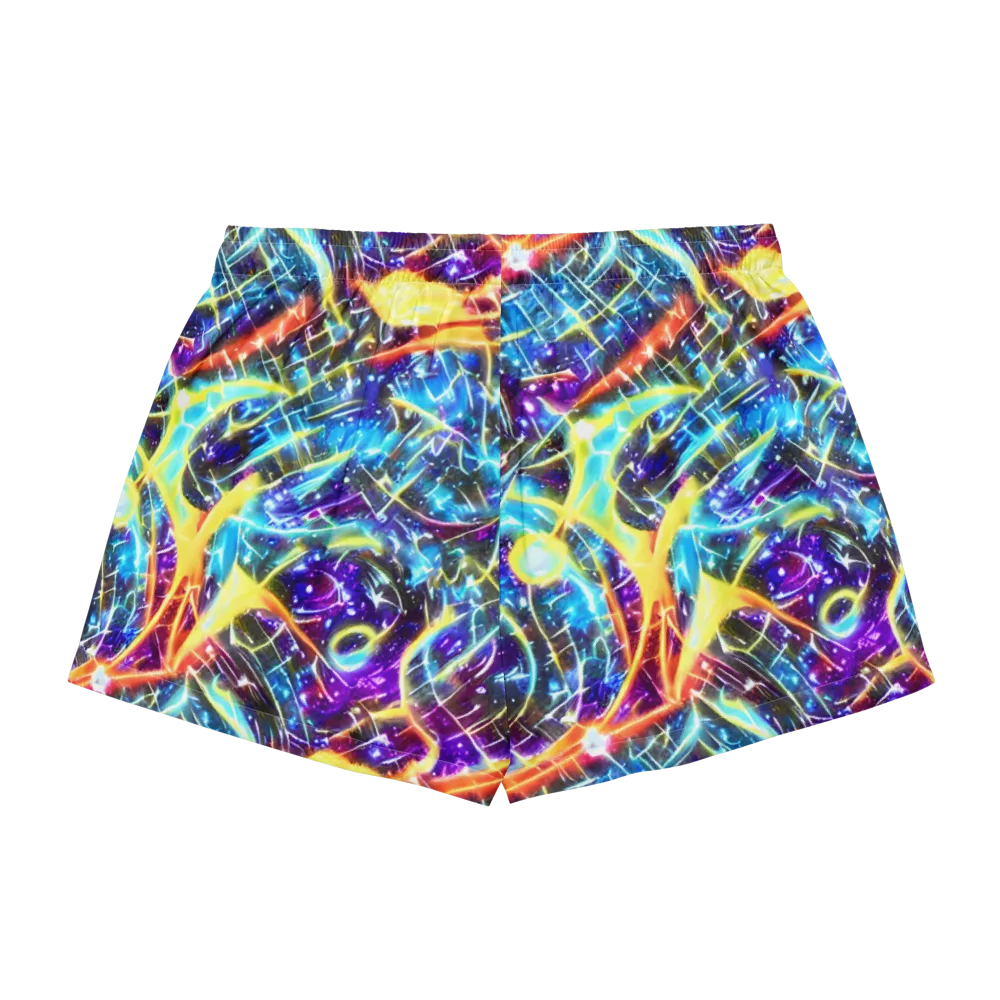 Mutant Nebula on Women's Pajama Shorts — Back