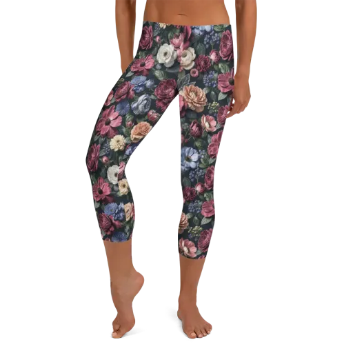 Dusky Botanica on a Capri Leggings