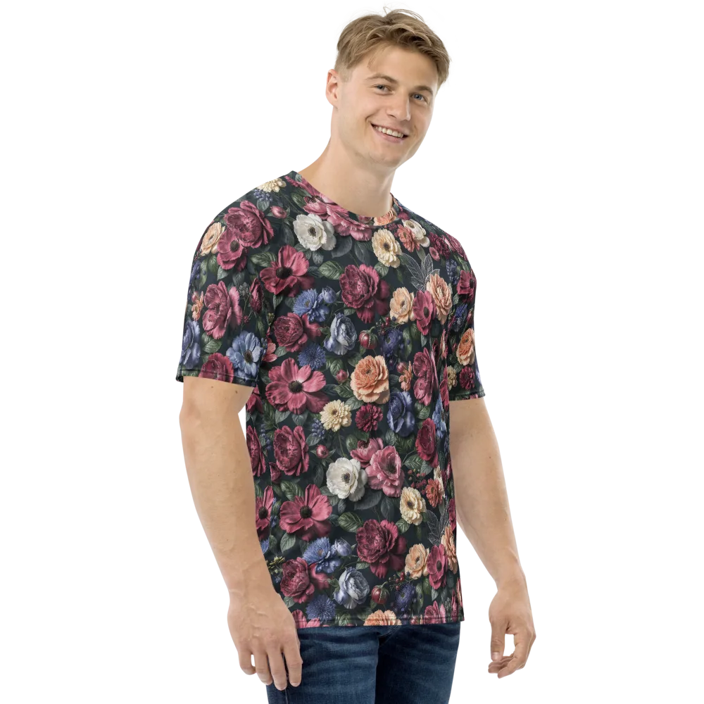 Dusky Botanica on Men's Crew Neck T-Shirt — Right
