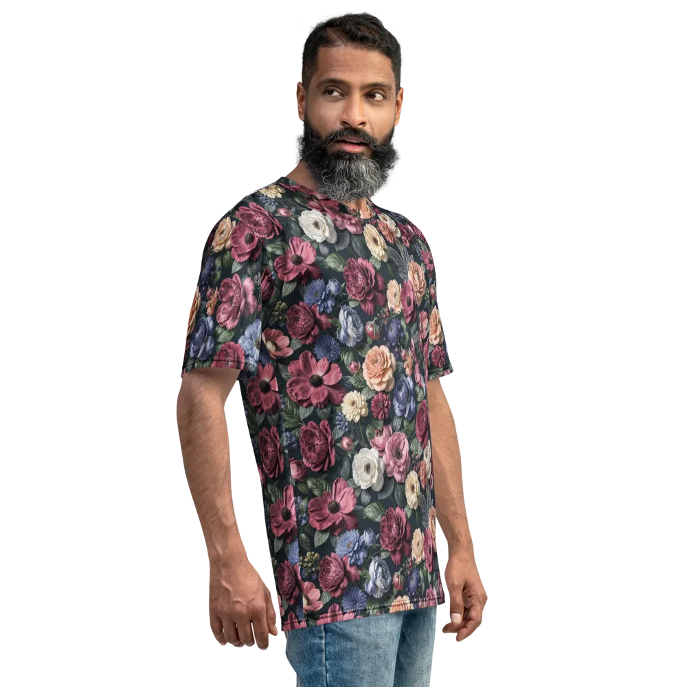 Dusky Botanica on Men's Crew Neck T-Shirt — Right