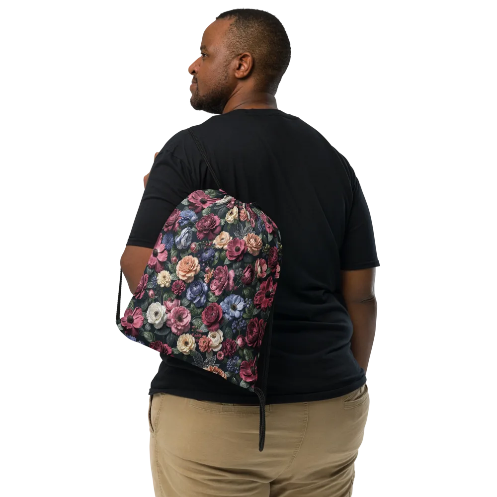 Dusky Botanica on Drawstring Bag — Front