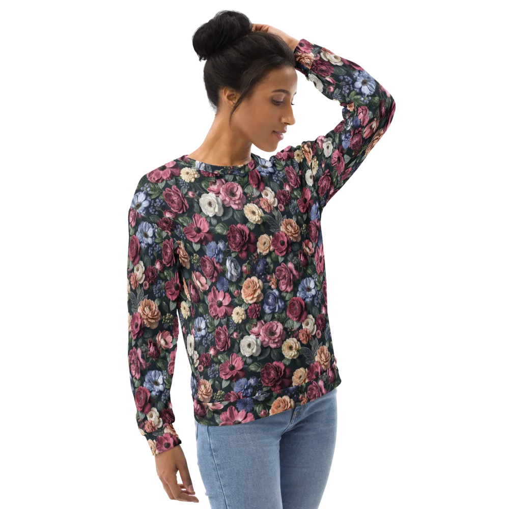 Dusky Botanica on Sweatshirt — Right Front