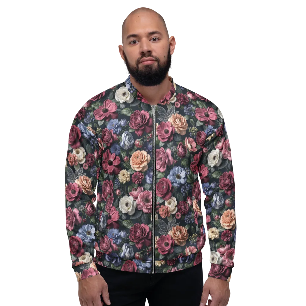 Dusky Botanica on Bomber Jacket — Front