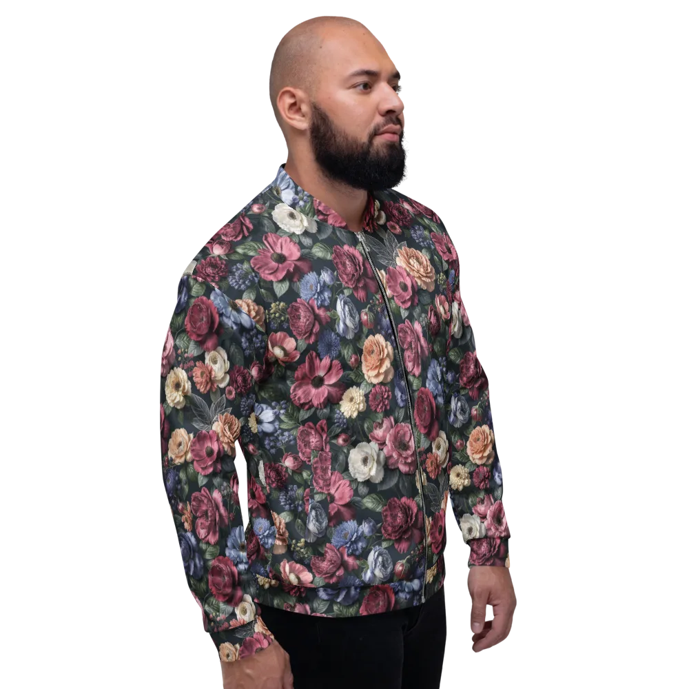 Dusky Botanica on Bomber Jacket — Right