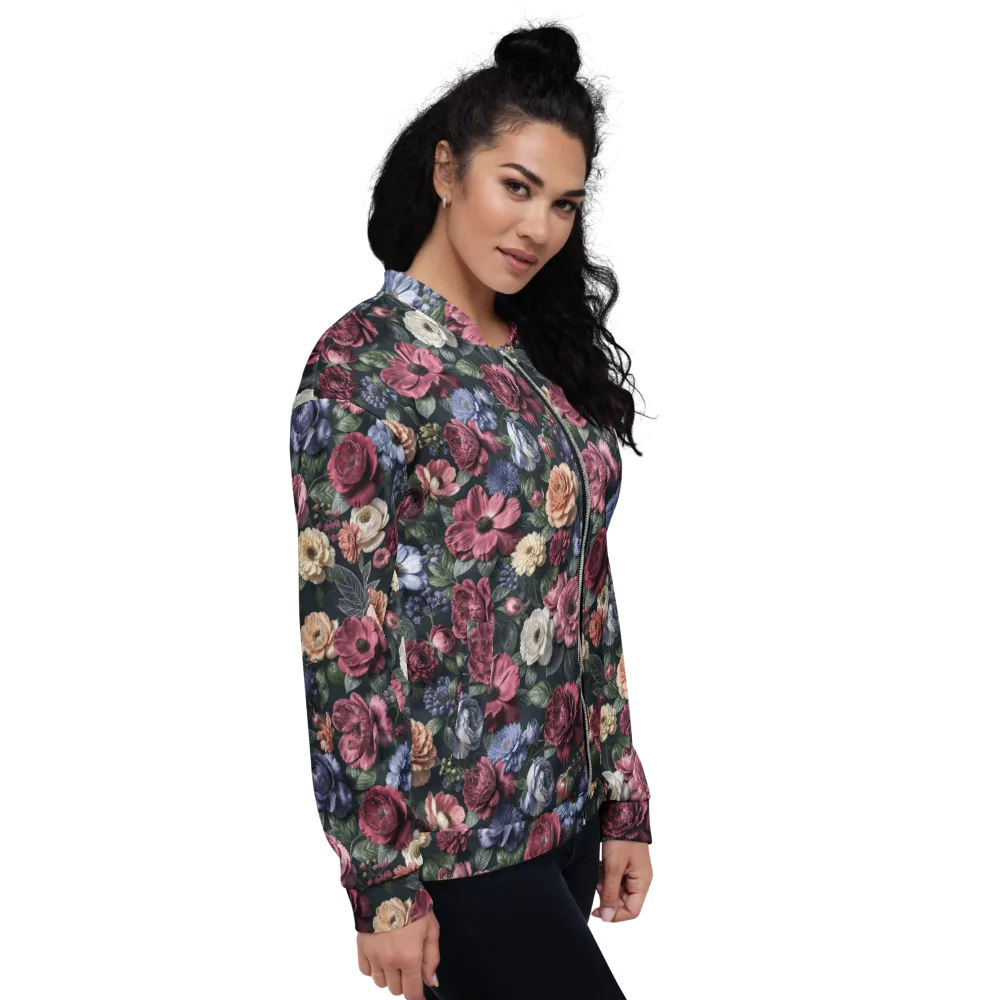 Dusky Botanica on Bomber Jacket — Right
