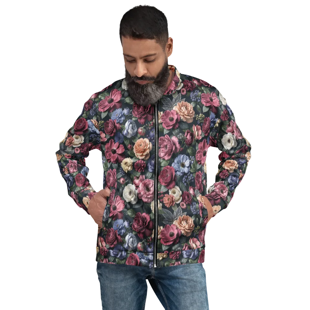 Dusky Botanica on Bomber Jacket — Front