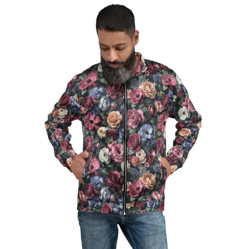 Dusky Botanica on a Bomber Jacket