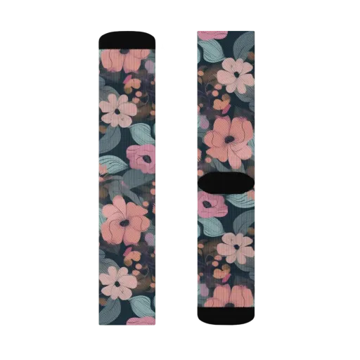 Midnight Poppy on a Socks