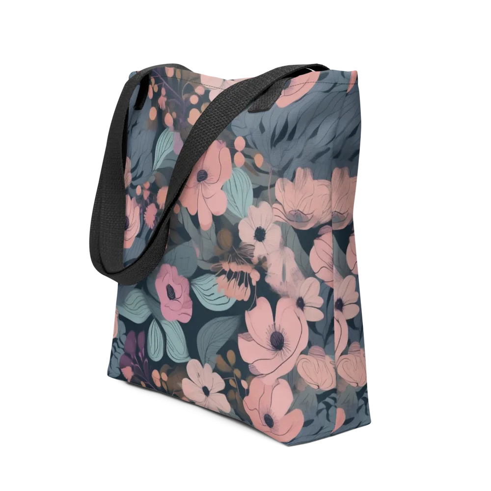 Midnight Poppy on Tote Bag — Front