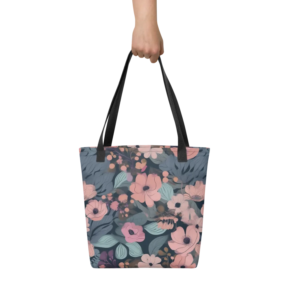 Midnight Poppy on Tote Bag — Front