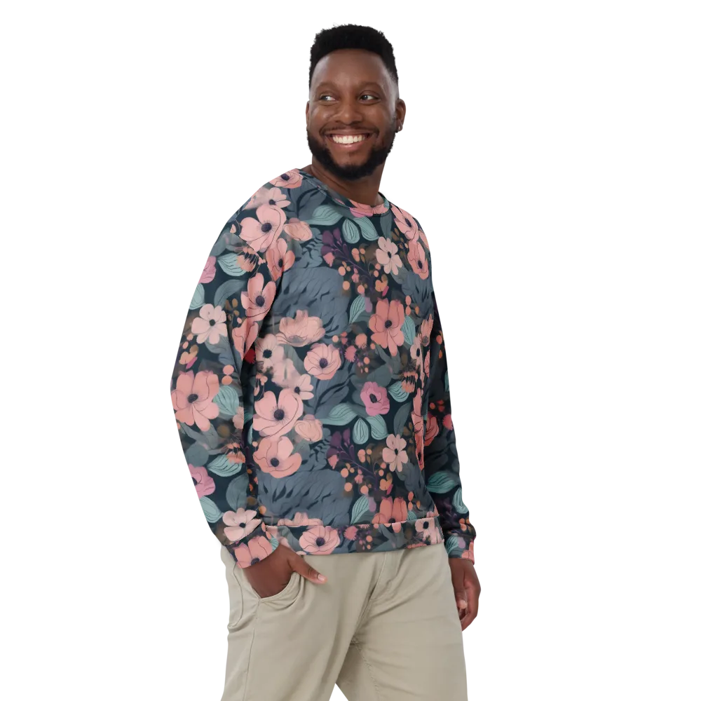 Midnight Poppy on Sweatshirt — Front