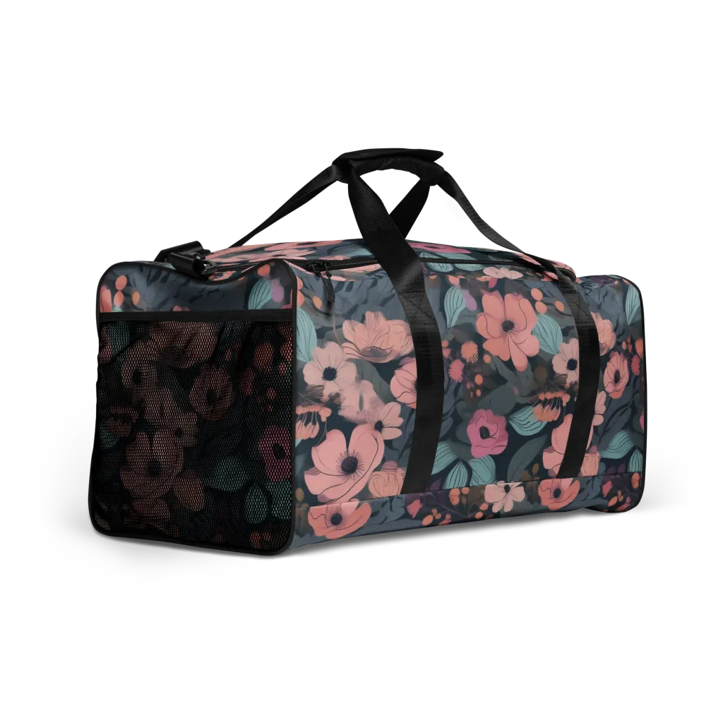 Midnight Poppy on Duffle Bag — Right Front
