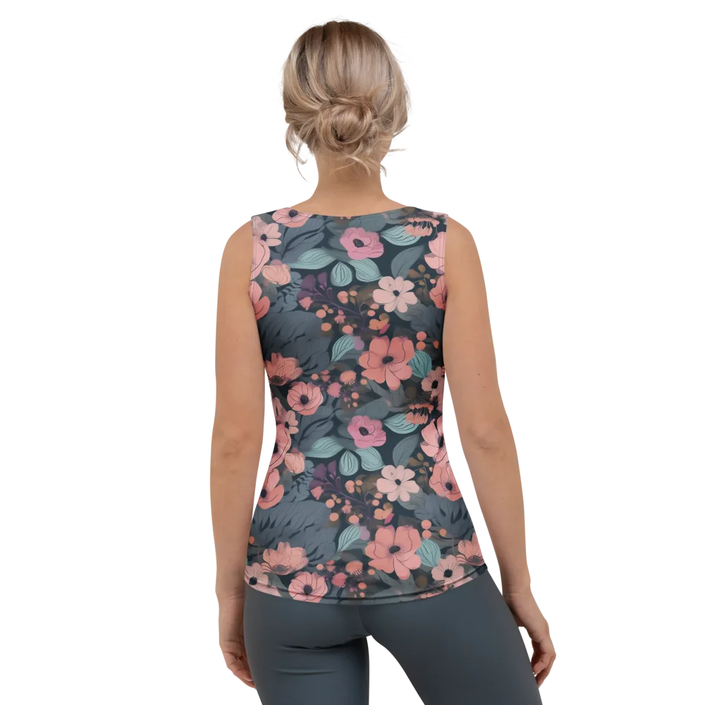 Midnight Poppy on Women's Tank Top — Back