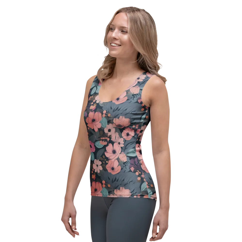 Midnight Poppy on Women's Tank Top — Left Front