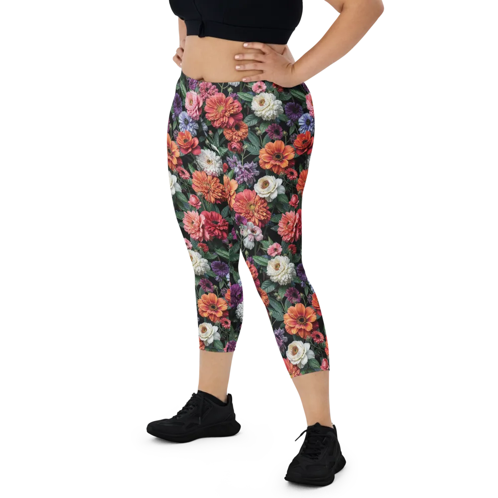 Dahlia Eclipse on Capri Leggings — Front